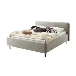 Polsterbett in meliertem Webstoff  ¦ beige ¦ Maße (cm): B: 204 H: 105