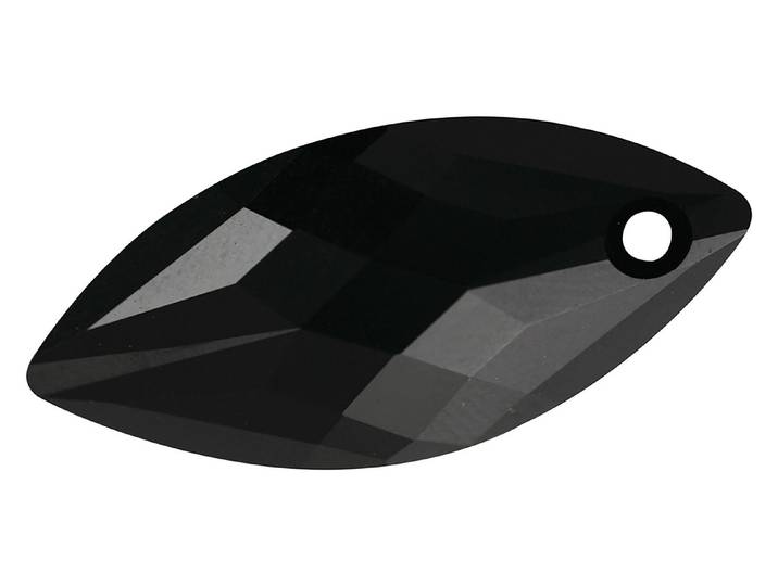 Rayher Swarovski-Kristallschliff-Anhänger Navette Ebenholz 3 × 1.4 cm