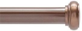 "Kenney® Weaver 1"" Premium Decorative Window Curtain Rod, 28-48"", Black"