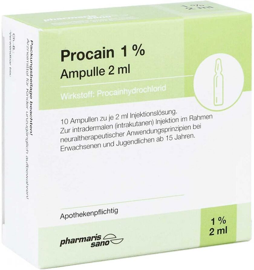 Procain Pharmarissano 1% iniecto -lsg.ampullen 2 Ml