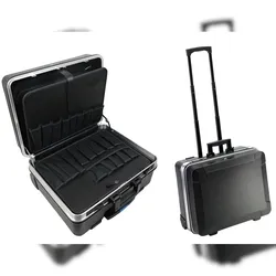 FAMEX Werkzeuge Werkzeug-Trolley ABS Hart-Schalenkoffer - Größe 36L mit 2 Werkzeugpaletten - leer - FAMEX 600-L