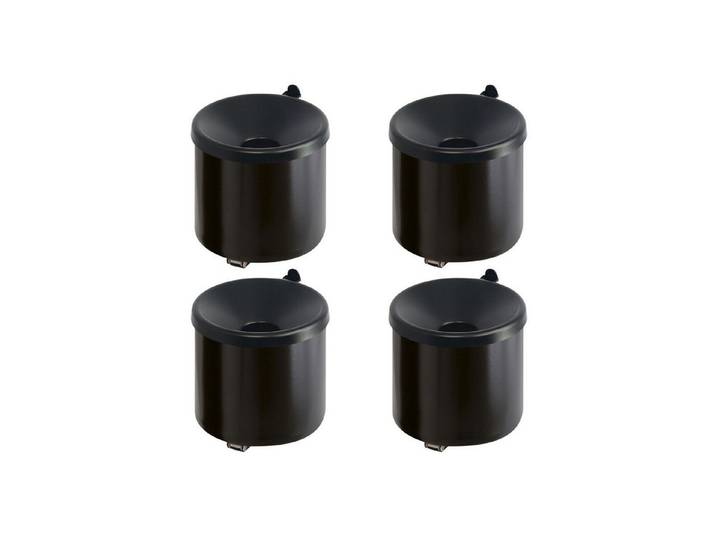 PROREGAL® Aschenbecher Runder feuerlöschender Wandaschenbecher aus Metall, Mit Kippvorrichtung 2 Liter HxØ 16x16cm