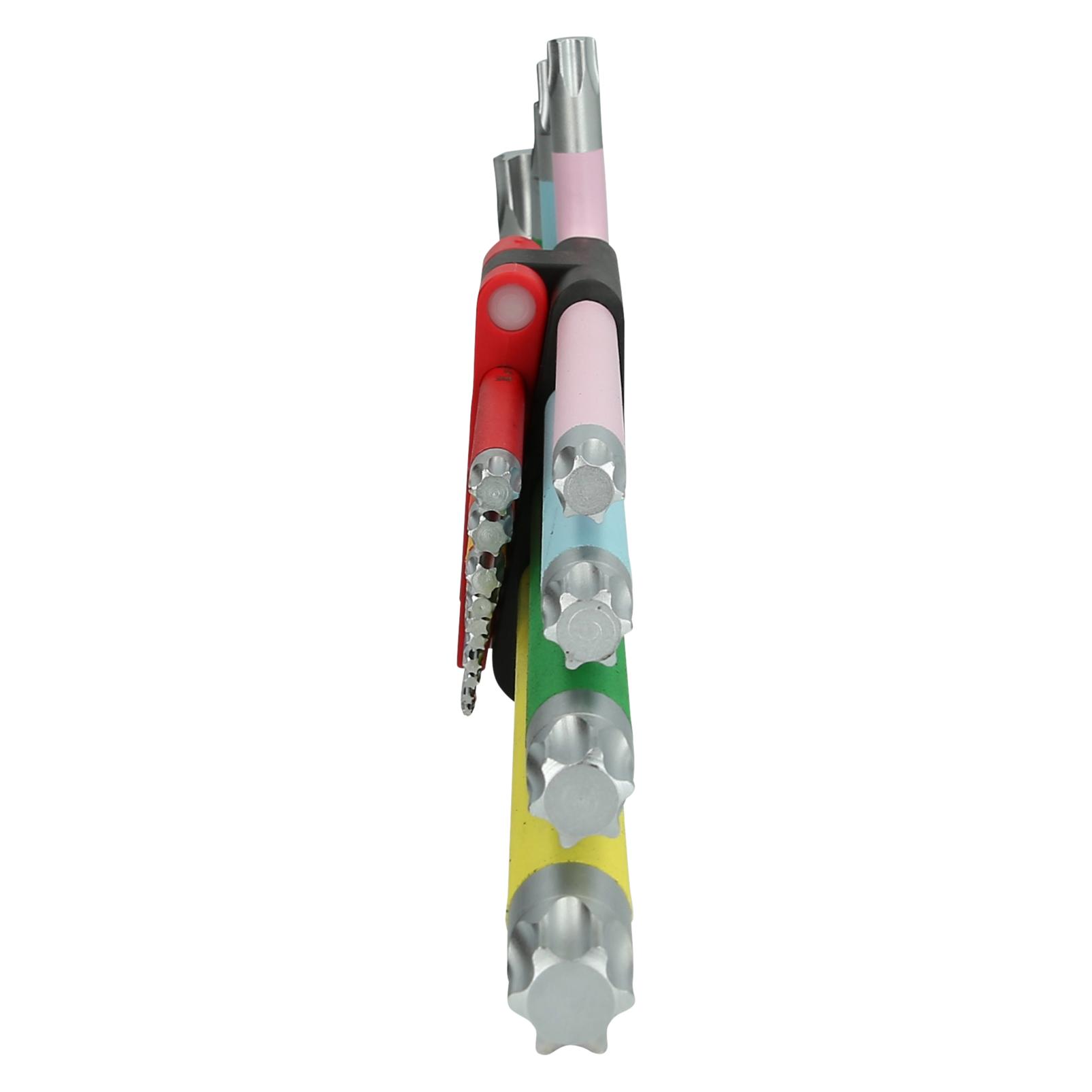 KS Tools Winkelstiftschlüssel-Satz extralang, TORX, mit Farbcode, 14 Teile (151.4440)