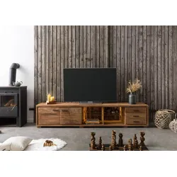 TV-Board Akazie 235x40x47 natur lackiert BARK #116