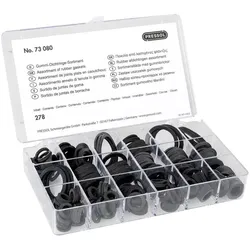 Pressol, Zubehör Sanitärinstallation, Dichtungs Sortiment Gummi Dicht Set 278 Teile 10 Abmessungen Ø 9 34 mm i Inhalt 1