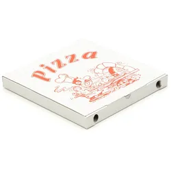 KK Verpackungen 1000 Pizzakartons 290 x 290 x 30 mm Pizzaschachteln Motiv Verpackungen weiß