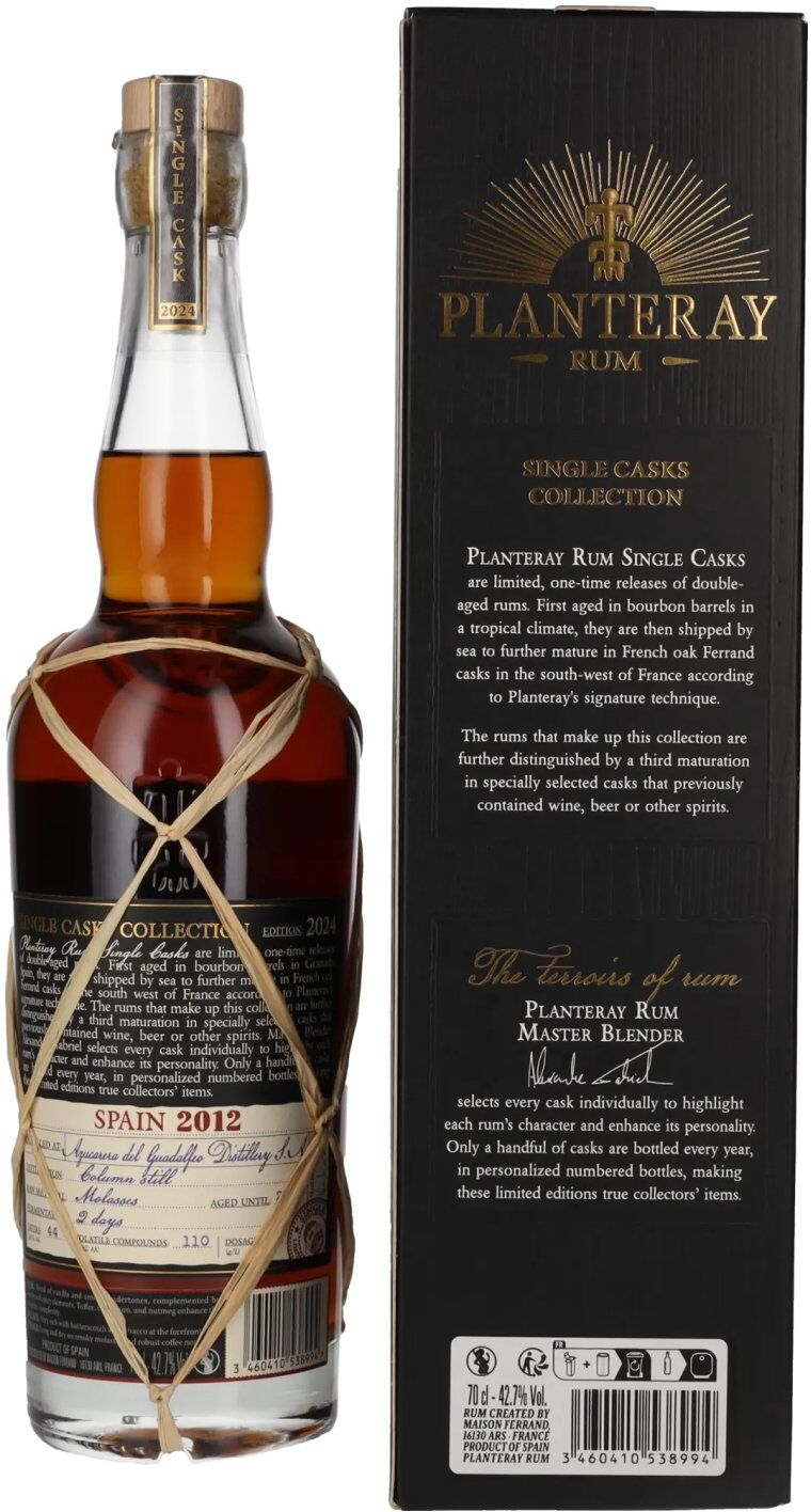 Planteray Rum SPAIN Single Cask PX Cask Finish 2012 42,7% Vol. 0,7l in Geschenkbox