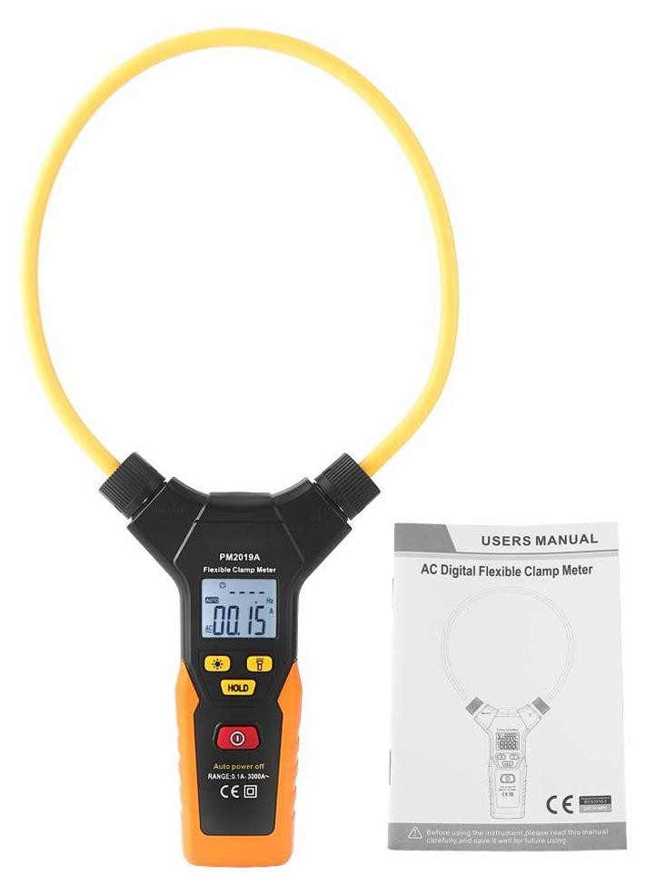 Lustrens Flexibele Stroomtang 3000A AC Digitale Multimeter met LCD-scherm