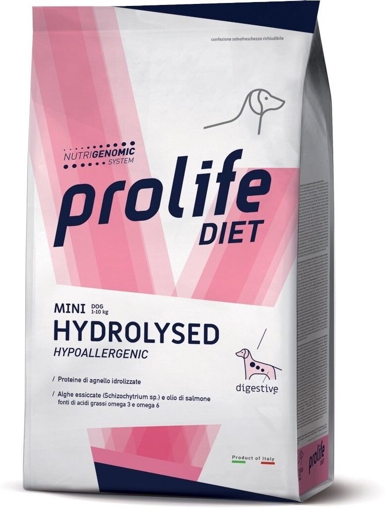 Prolife Cane Diet Hydrolised Agnello Mini 5 kg – Crocchette Ipoallergeniche per Cane