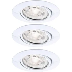 Paulmann, Einbauleuchte, Einbauleuchte Base Flat Set (GU10, Kunststoff, Metall)