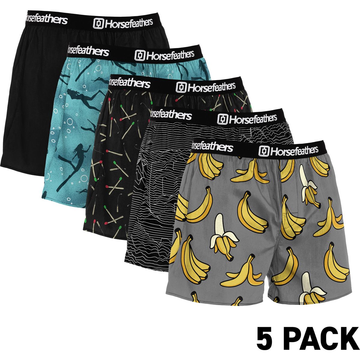 Horsefeathers Frazier 5PACK Boxer Shorts bundle 4 XXL AM287D-bundle 4-XXL