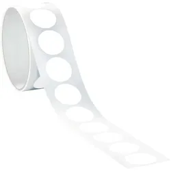 Aufkleber I Markierungspunkt, blanko, weiß, Folie, selbstklebend, Ø 37mm, 100/Rolle