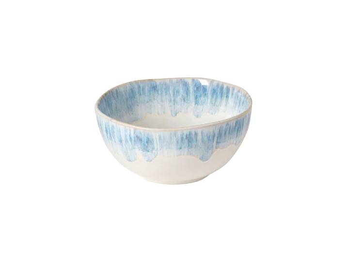 Handgefertigte, runde Suppen-/Getreideschale „Brisa“ Blue Costa Nova