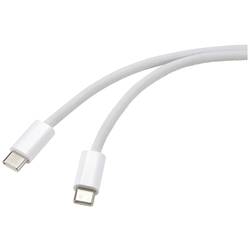 Renkforce USB-Kabel USB-C® Stecker, USB-C® Stecker 3.00 m Weiß verdrillte Paare RF-6056884