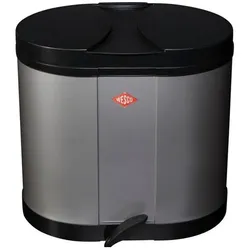 Wesco Ökosammler Beta, Abfalleimer, Silber
