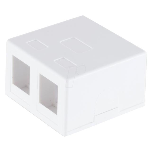 Shiverpeaks -BASIC-S--Keystone Anschlussbox, 2-fach, weiss (BS08-10116)