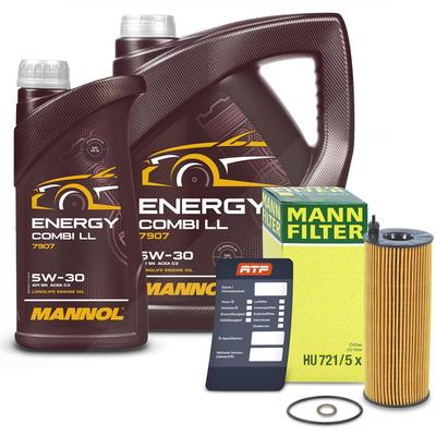 Bestprice Ölfilter + 6l 5W-30 Motoröl [Hersteller-Nr. 40594615] für BMW, Alpina