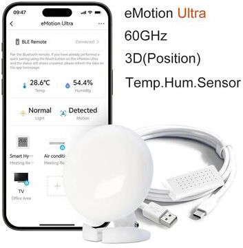 Uplifted Goods Smart WiFi Presence Sensor With Radar Motion Detection And Voice Control emotion Ultra