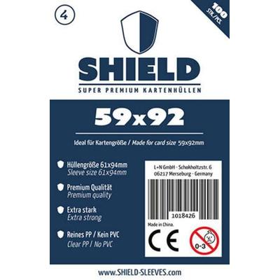 Shield 4 - 100 Super Premium Kartenhüllen für Kartengröße 59 x 92 mm