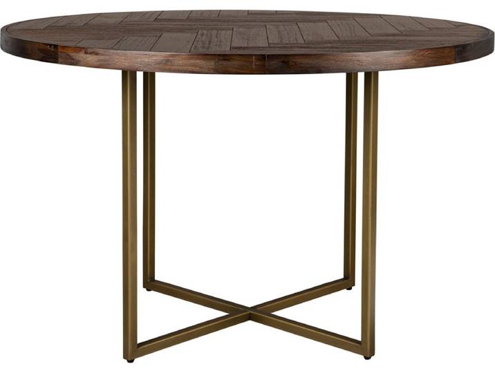 Dutchbone Class Eettafel Rond 120 cm Acaciahout - Bruin