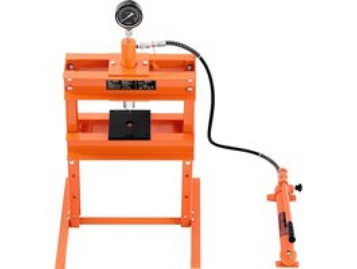SucceBuy Hydraulische winkelpers 10T H-frame winkelpers met persplaat en H-vormige basis Verstelbare hydraulische pers Geschikt voor buigen