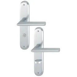 Hoppe Langschildgarnitur Stock.1140/273P Alu.F1 SK/OL 78mm DIN L/R