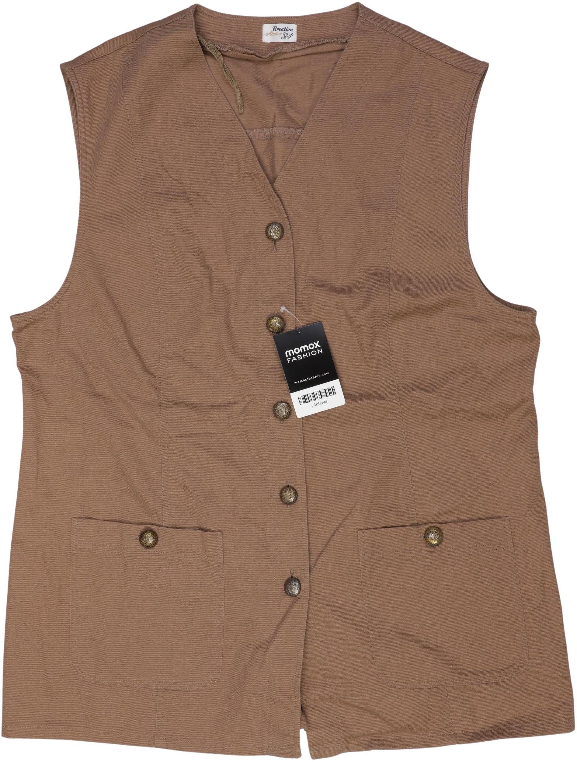 Atelier Goldner Schnitt Damen Weste, Braun, Gr. Xxl, Baumwolle - Second Hand