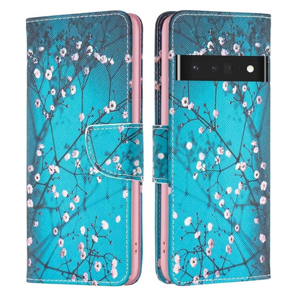 Cover-Discount Google Pixel 7 Pro - Leder Hülle Blüten (Google Pixel 7 Pro) (102302172G)