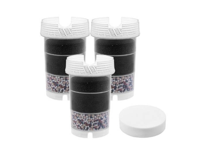 AcalaQuell Wasserfilter Halb-Jahrespaket - Kartuschen und Mikroschwamm, Zubehör für AcalaQuell Kannenfilter Modelle: Swing, Sunny, Wassetto, One, Silizia