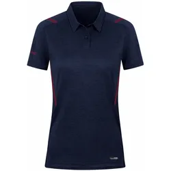 JAKO Challenge Poloshirt Damen marine meliert/maroon 38