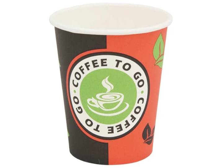 vidaXL Pappbecher 1000 Stk. 16oz 400ml Rot und Schwarz, Tasse, Pappe Kaffeebecher, Kaffeetasse, Tassen, Papierbecher, Kaffeetassen, Teetasse