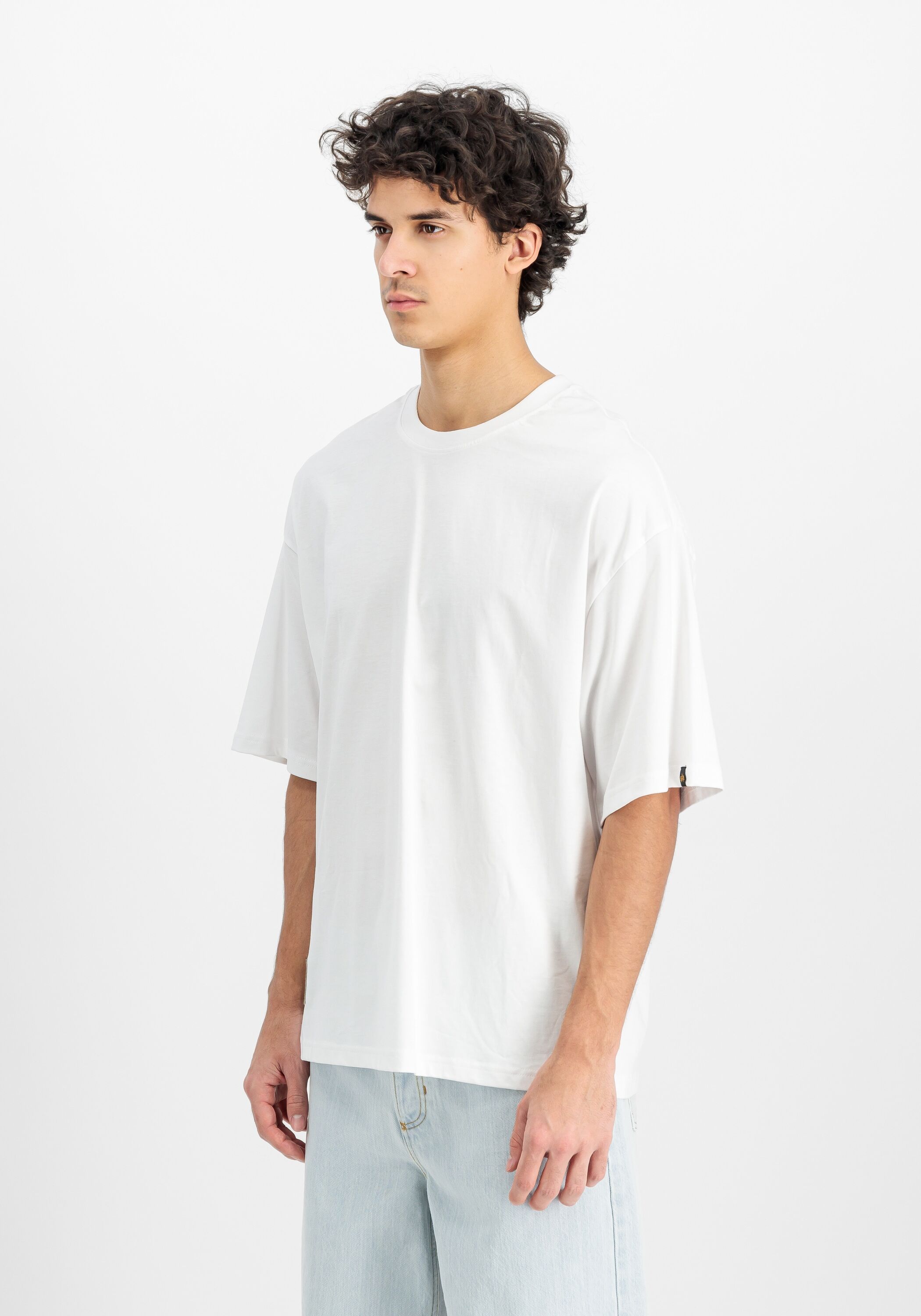 T-Shirt ALPHA INDUSTRIES "Studio Edition T-Shirt", Herren, Gr. XXL, weiss (weiß), Obermaterial: 100% Baumwolle, Shirts T-Shirt weiß XXL