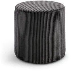 Hocker Nancy Cord Grau Dunkelgrau