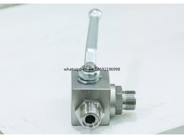 Vanne à bille hydraulique à trois voies en acier inoxydable 304