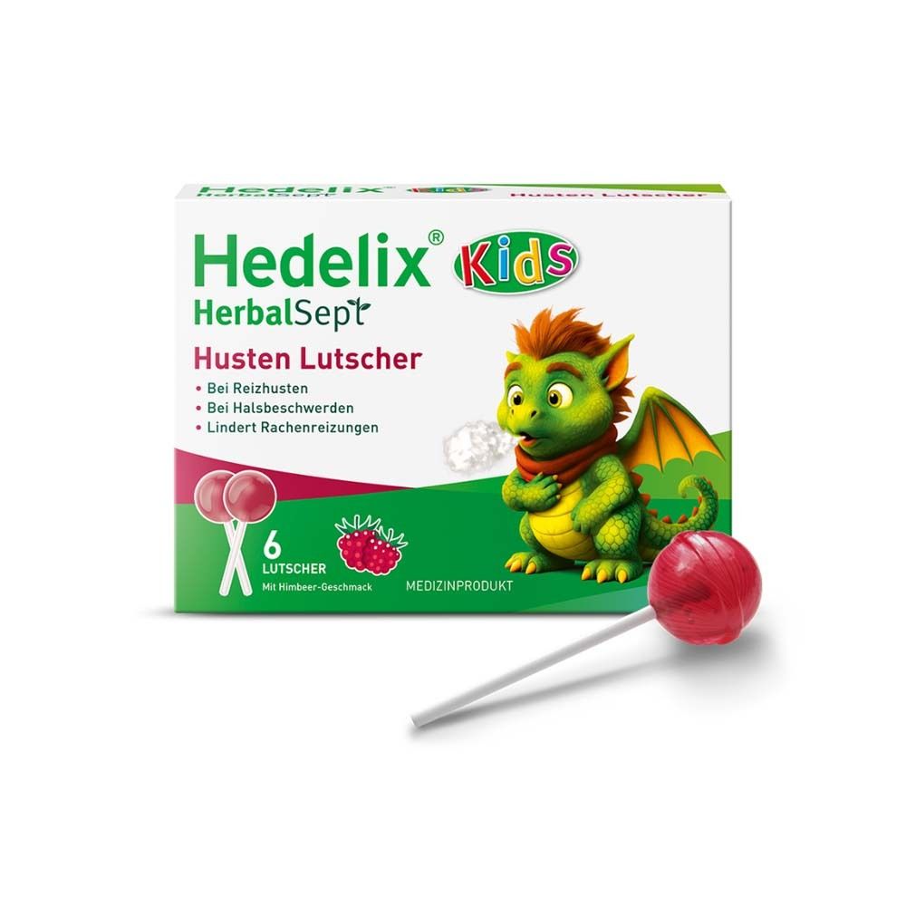 Hedelix HerbalSept Husten Lutscher Kids 6 St Bonbons