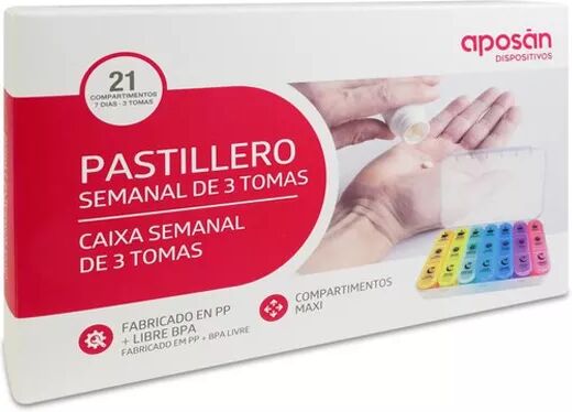 Aposán Incluye Caja Semanal de 3 Tomas