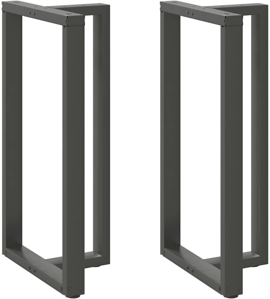 Latitude Run Ayzen Powder Coated Steel Table Leg Anthracite 60 x 35 x (110-111) cm