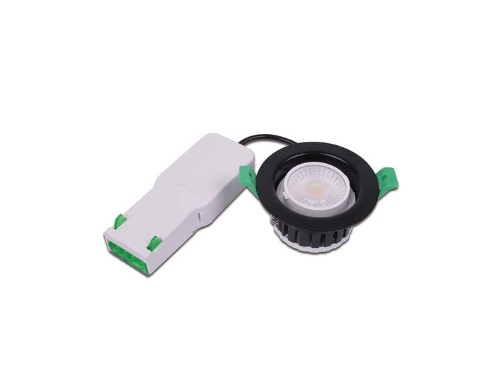 Hera LED-Einbaustrahler Eco R 68, weiß, Ø 9 cm, Metall, IP65, CCT dimmbar, weiß / opal, für Badezimmer, Metall, Modern