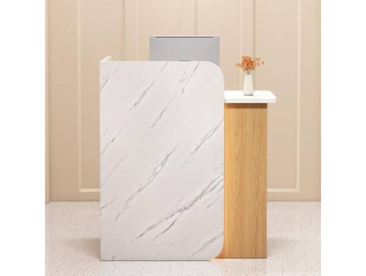 Nevthar Empfangstheke Empfangstresen,Rezeptionstheke,Verkaufstheke kompakt Moderner Kassentisch,80*45*95cm kompakt für Hausbar,Nagelstudio,Bar,für Firmenhallen,Praktisches Design