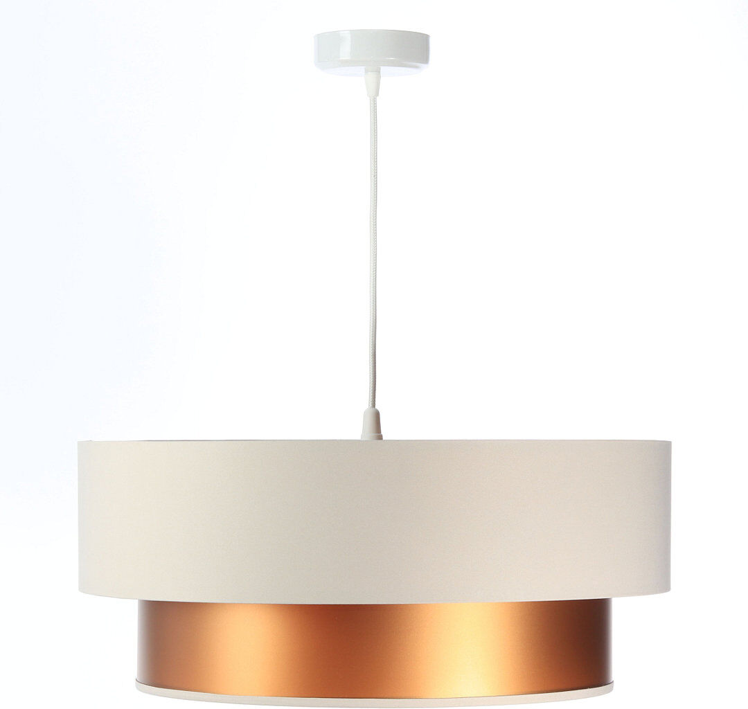 Canora Grey Shandra 1 - Light Black Drum Pendant Coppery/Beige 20cm H x 50cm W x 50cm D