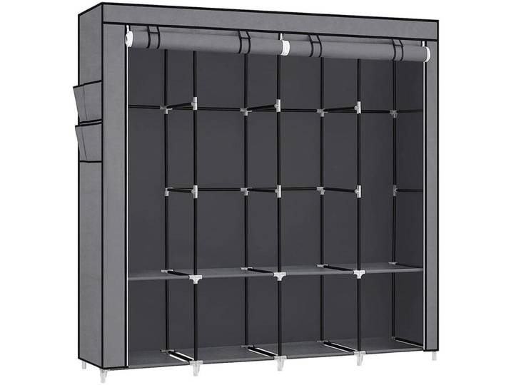 SONGMICS HOME Mottenschrank Songmics Grau - Material: Stahl - Mottenschrank