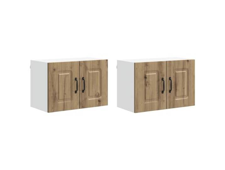 fsahslih 2er Set Küchen-Wandschrank Holzwerkstoff 60x31x40 cm Praktisches 2er-Set Hängeschränke aus Holzwerkstoff für Küche und Speisekammer. Schafft Ordnung und spart Platz.