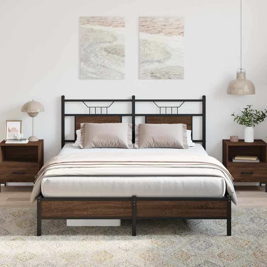 Borough Wharf Bed Brown Oak 137 x 190cm