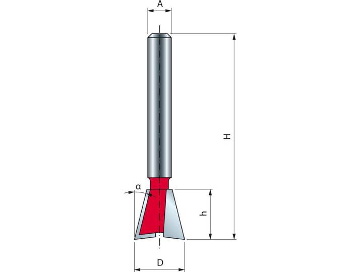 Mèche queue d'arronde FREUD - Ø19 H22\,2/54\,2 Q8 Z2 - F03FR01649 -22-10608P
