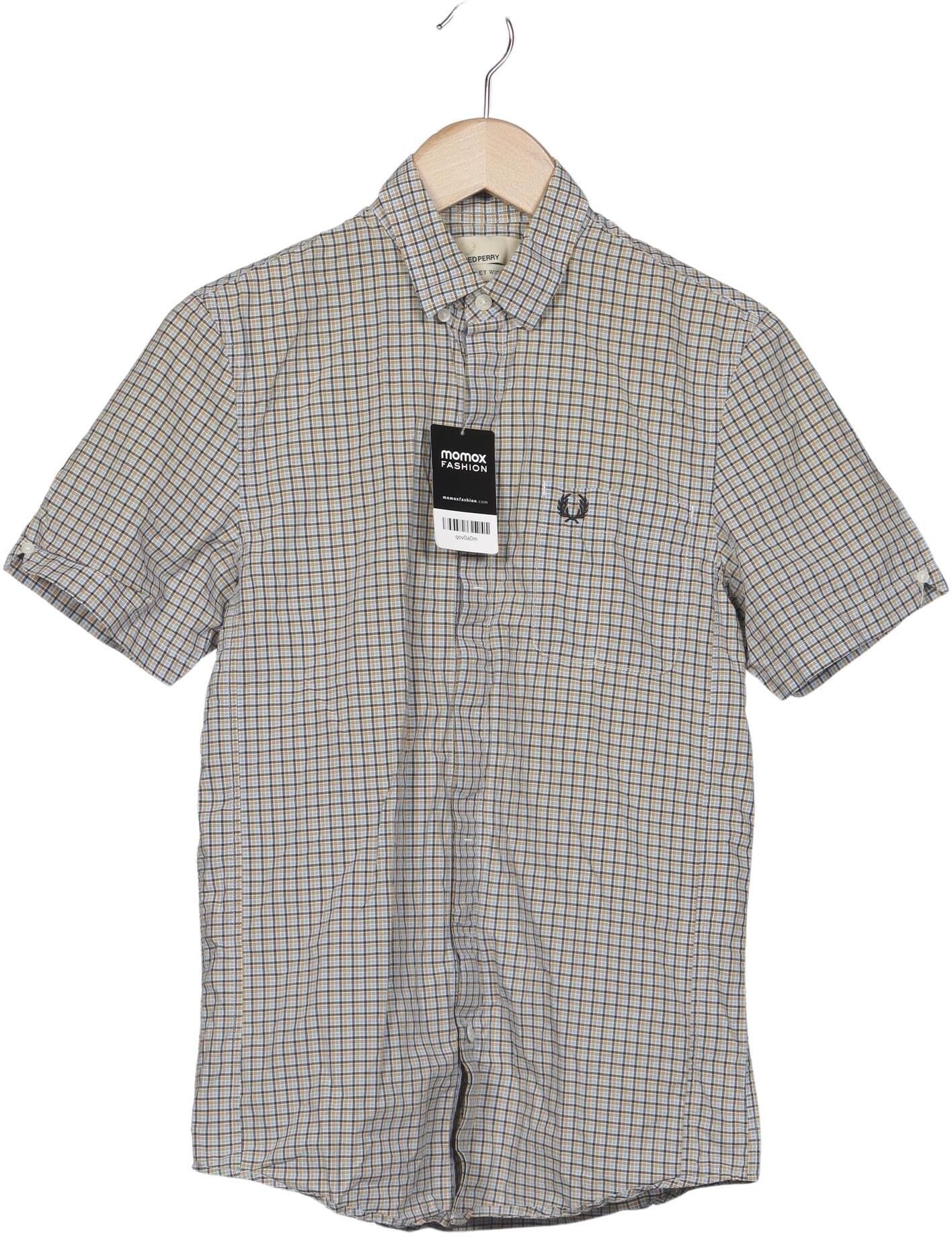 Fred Perry Herren Hemd, Beige, Gr. XS, Baumwolle - Second Hand