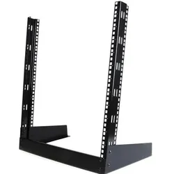 StarTech 12U 19IN OPEN FRAME 2POST RACK (12 HE, 19 Zoll Rack), Serverschrank, Schwarz