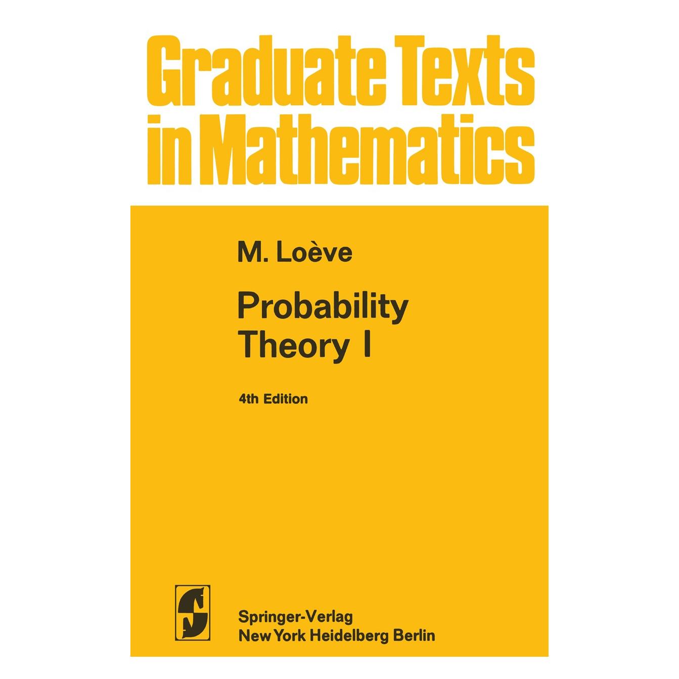Springer Probability Theory I (Englisch, Hardcover, M. Loeve, Michel Loève) (9780387902104)