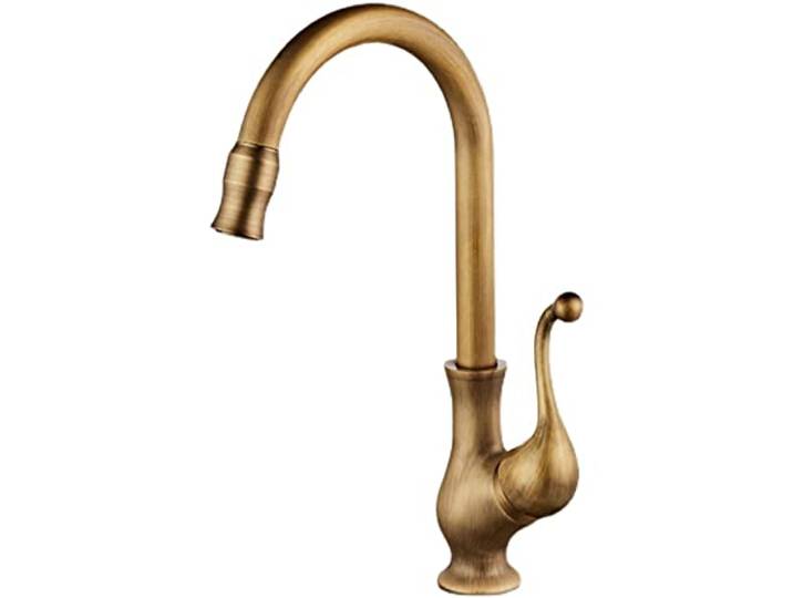 BiaoTeng küche wasserhahn küchenarmatur messing antik einhebelmischer küche küchen wasserhahn retro wasserhahn küche altmodisch küchenarmatur 360°drehbarem Für Die Küche,Antik B