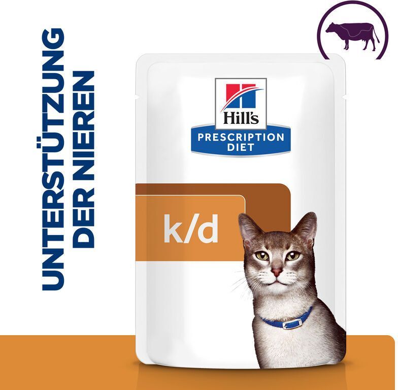 Hill's Prescription Diet Hill's Feline Prescription Diet KD Beef 12x85 g Beutel