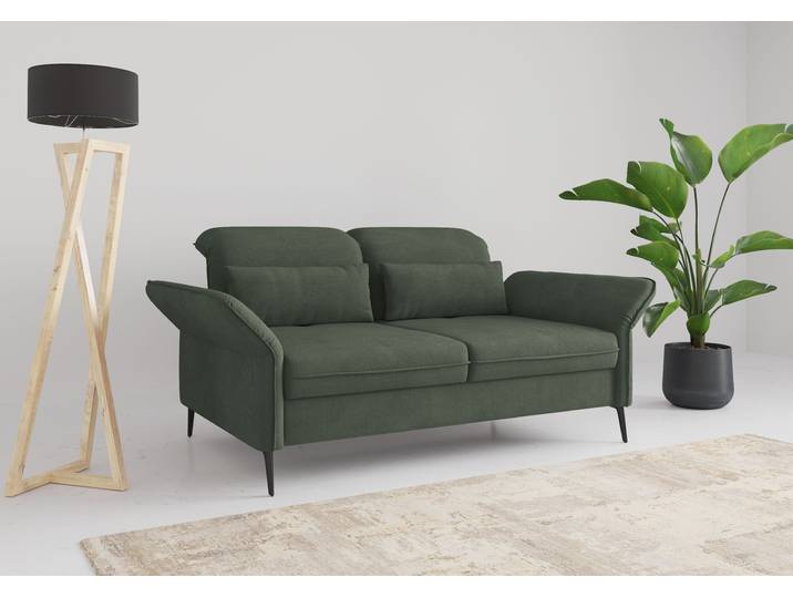 3-Sitzer Sofa, Polyester, Grün (Jungle), 199×123 cm, Sitztiefenverstellung, Sit&More